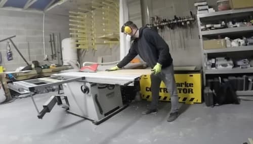 NVQ Level 3 bench carpenter working in the workshop