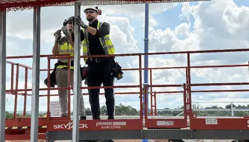 Cold-Formed Steel Frame NVQ Level 2 operative installing SFS on site