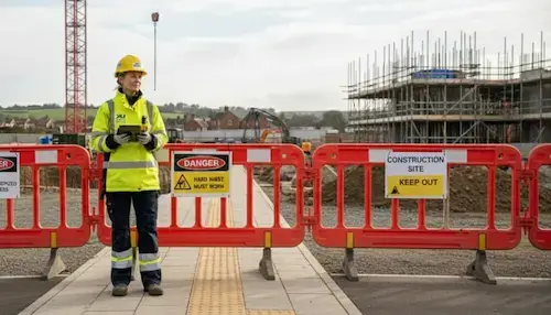 Senior Site Inspection NVQ Level 6 clerk of works reviewing quality on site